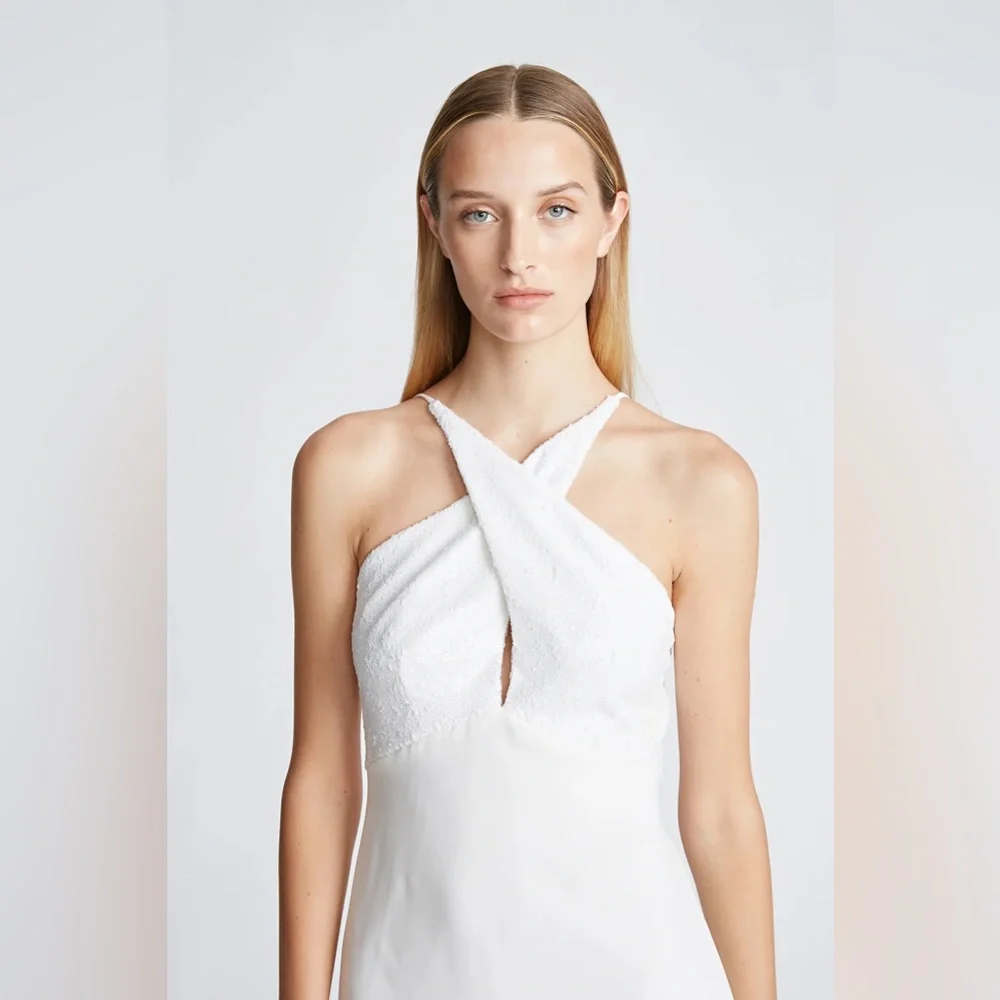 Halston Diletta Dress In Sequins / Crepe - Picture 3 of 13